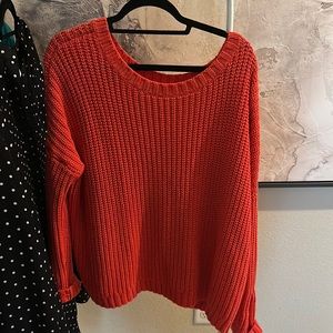 Oversized knit sweater! So comfy and cute! Bright